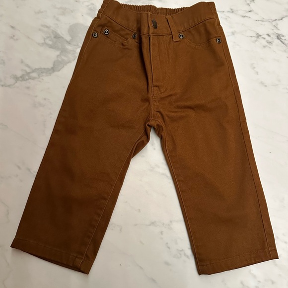 Janie and Jack Brown Straight Pant - Picture 2 of 13